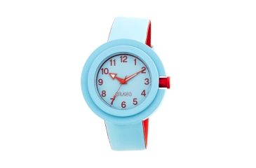 Image of Crayo Equinox Quartz Watch, Cerulean/Red, Standard CRACR2805