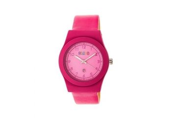 Image of Crayo Womens Dazzle Leather-Band Watch w/Date, Hot Pink/Hot Pink, CRACR4104