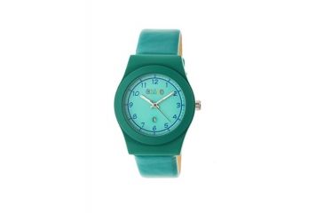 Image of Crayo Womens Dazzle Leather-Band Watch w/Date, Teal, CRACR4102