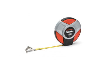 Image of Crescent 3/8in x 30m/100ft Closed Reel SAE/Metric Clad Steel Long Tape Measure, Yellow, ST100