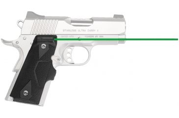 Image of Crimson Trace Lasergrip for 1911 Officer's/Defender/Compact, Green laser, Black, LG-404G