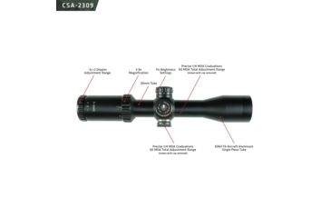 Image of Crimson Trace 2 Series Sport Rifle Scope, 3-9x40mm, FFP, 30mm Tube, MR1-MOA Illuminated Reticle, Black CSA-2309