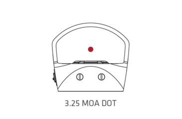 Image of Crimson Trace Compact Electronic Open Reflex Sight for Pistols, 3.25 MOA, Burris Docter Mount, Black, CTS-1200