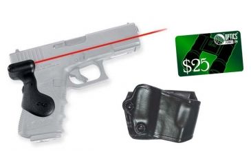 Image of Crimson Trace Compact For Glock Laser Gun Grip, GOULD, Gen 3 Grip and Leather Holster Combo LG-619H GOULD w/ 25 Dollar Email Gift Certificate