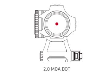 Image of Crimson Trace Compact Tactical Red Dot Electronic Sight, 2 MOA, Picatinny Mount, Black, CTS-1000