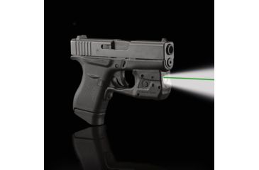 Image of Crimson Trace Laser Guard Pro Weapon Light for Glock , CR2, Green, 150 Lumens, Black, LL-803G