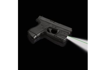 Image of Crimson Trace Laser Guard Pro Weapon Light for Glock , CR2, Green, 150 Lumens, Black, LL-803G