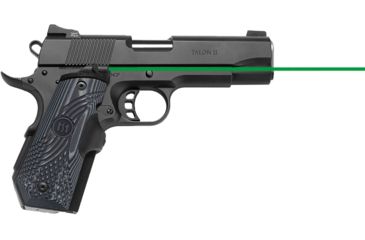 Image of Crimson Trace Green Master Series Lasergrip G10 for 1911 Bobtail Pistol, Black/Gray LG-906G