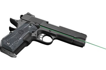 Image of Crimson Trace Green Master Series Lasergrip G10 for 1911 Bobtail Pistol, Black/Gray LG-906G