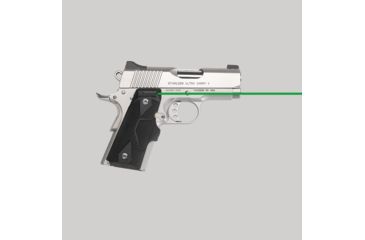 Image of Crimson Trace Lasergrip for 1911 Officer's/Defender/Compact, Green laser, Black, LG-404G