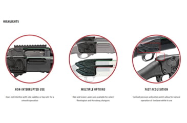 Image of Crimson Trace Lasersaddle Laser Sights, Green Laser Color/White Light, Remington, 01-8140