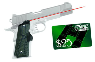 Image of Crimson Trace Master Series Red Laser Grip for 1911 Full-Size, Green G10 handle, w/ 25 Dollar Email Gift Certificate, LG-910-LG-910-KIT2