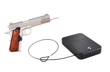 Image of Crimson Trace Master Series Laser Grip, Cocobolo - for 1911 Full Size Government/Commander &amp; FREE Nanovault NV 200 Hand Gun Safe