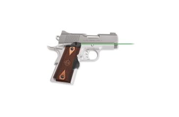 Image of Crimson Trace Master Series Cocobolo Diamond Lasergrips, Green Laser, Fits Compact 1911, Black/Brown, LG-921G