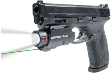 Image of Crimson Trace CMR-207 Rail Master Pro Laser Sight &amp; Tactical Light System, Universal Rail Mount, Green Laser, Black, CMR-207G