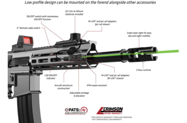 Image of Crimson Trace Rail Master Modular Tactical Laser, Black, 01-3000193