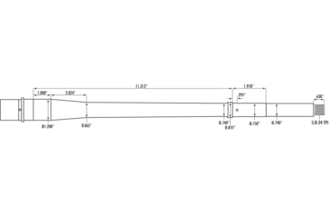 Image of Criterion Barrels DPMS Pattern Barrel, 6.5 Creedmoor, 18 inch, Hybrid, 1-8 Twist, 5/8x24 TPI, Nitride Coated, Black, 1018S65-HYR-N