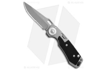 Image of CRKT 4514 HAWK D.O.G. Automatic Automatic Folding Knife, 3.50in, AUS-8 Stainless Steel, Clip Point Blade, Aluminum Black/Gray Handle, Steel/Black/Gray, 8.00in, BHQ-50616