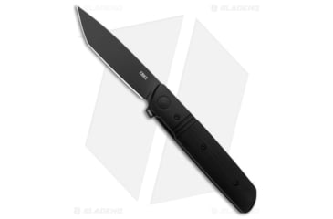 Image of CRKT Bamboozled Spring Assisted Opening Folding Knife, 3.34in, D2, Tanto Blade, G10, Steel Black Handle, Black/Black, 7.81in, BHQ-210152