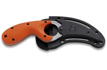 Image of CRKT Bear Claw ER Knife-Orange Handle, Blunt Tip, Nylon Sheath, Serrated Edge 2510ER
