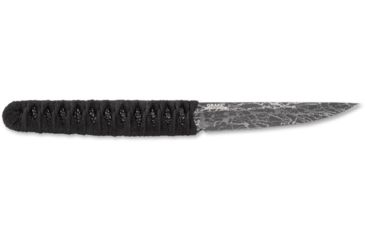 Image of CRKT Burnley Obake - 3.64in. Blade w/ Acid Etch Pattern, Black Paracord Wrapped Handle, Sheath 2367