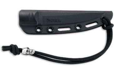 Image of CRKT Burnley Obake - 3.64in. Blade w/ Acid Etch Pattern, Black Paracord Wrapped Handle, Sheath 2367