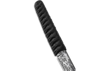 Image of CRKT Burnley Obake - 3.64in. Blade w/ Acid Etch Pattern, Black Paracord Wrapped Handle, Sheath 2367