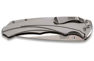 Image of CRKT Cobia Assisted Open Folding Knife by Matthew Lerch,2.94in Satin Drop Point Plain Edge,Satin Handle CR7040
