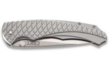 Image of CRKT Cobia Assisted Open Folding Knife by Matthew Lerch,2.94in Satin Drop Point Plain Edge,Satin Handle CR7040