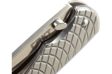 Image of CRKT Cobia Assisted Open Folding Knife by Matthew Lerch,2.94in Satin Drop Point Plain Edge,Satin Handle CR7040