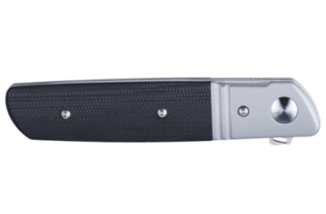Image of CRKT Bamboozled Linerlock Assisted Opening Folding Knife, 3.34in, D2 Steel, Tanto, G10 w/Stainless Steel Bolster Handle, Black, 5720