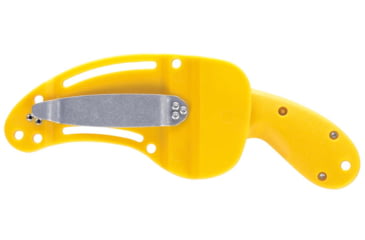 Image of CRKT Bear Claw 2.39in Fixed Blade Knife, AUS 8, Hawkbill, Yellow w/Veff Serrations Glass-Reinforced Nylon, 2511Y