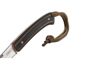 Image of CRKT Biwa Fixed Blade Knife, 3.02in, 8Cr13MoV, Drop Point, Brown/Black G10 Handle, 2382