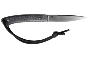 Image of CRKT Biwa Fixed Blade Knife, 3.02in, 12C27, Drop Point, Black Micarta Handle, 2382K