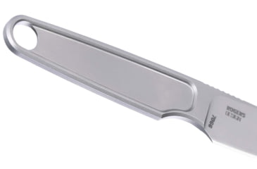 Image of CRKT HangTi Fixed Blade Knife, 1.06in, Titanium Blade, Drop Point, Gray Titanuim Handle, 7066