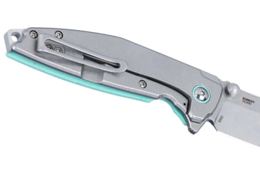 Image of CRKT Ibis Frame Lock Folding Knife, 3.08in, 8Cr13MoV Stainless Steel Blade, Drop Point Blade, Blue Handle, 2560