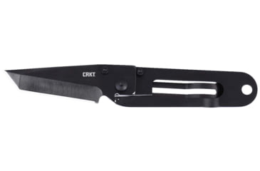 Image of CRKT Kiss Folding Knife, 2.28in, 8Cr13MoV Stainless Steel Blade, Drop Point Blade, Black Handle, 5500KN