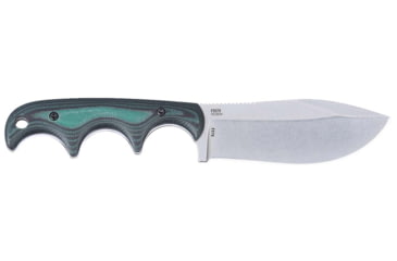 Image of CRKT Minimalist Nessmuk Fixed Blade Knife, 2.90in, D2, Nessmuk Blade, Green/Black G10 Handle, 2376