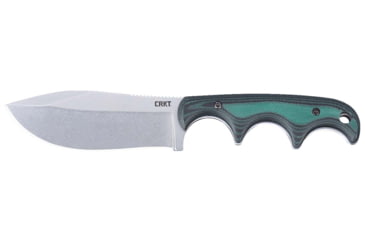 Image of CRKT Minimalist Nessmuk Fixed Blade Knife, 2.90in, 8Cr13MoV Stainless Steel Blade, Nessmuk Blade, Green/Black G10 Handle, 2376