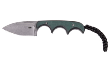 Image of CRKT Minimalist Spear Point Fixed Blade Knife, 2.15in, 8Cr13MoV Stainless Steel Blade, Spear Point Blade, Green G10 Handle, 2396