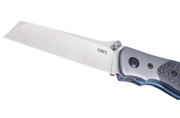 Image of CRKT Obverse Folding Knife, 3.36in, M390, Drop Point Blade, Carbon Fiber G10 Handle, 7482
