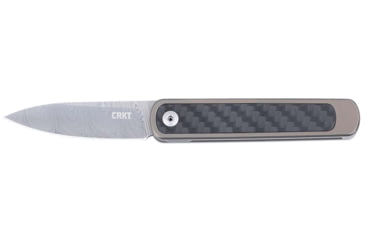 Image of CRKT Pup Folding Knife, 2.09in, 8Cr13MoV Stainless Steel Blade, Drop Point Blade, Blue Stainless Steel Handle, 7071