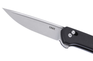 Image of CRKT Q Compact Folding Knife, 3.05in, 14C28N, Drop Point Blade, Black G10 Handle, 7075