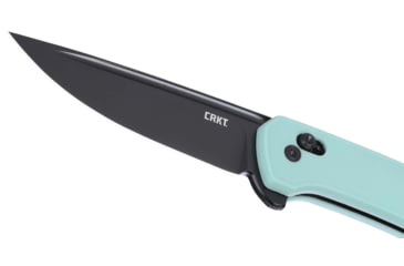 Image of CRKT Q Compact Folding Knife, 3.05in, 14C28N, Drop Point Blade, Aqua G10 Handle, 7075B