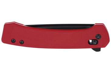 Image of CRKT Q Compact Folding Knife, 3.05in, D2 Tool Steel Blade, Drop Point Blade, Red G10 Handle, 7075R