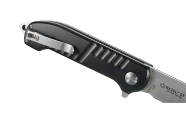 Image of CRKT Razel GT Assisted Opening Folding Knife, 3.02in, 8Cr13MoV, Chisel, Black Aluminum Handle, Black, 4031