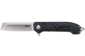 Image of CRKT Razel GT Assisted Opening Folding Knife, 3.02in, 8Cr13MoV, Chisel, Black Aluminum Handle, Black, 4031