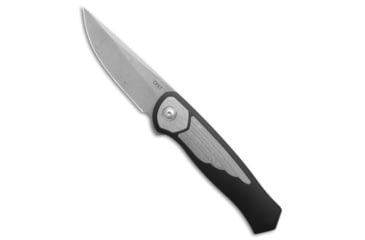 Image of Crkt CRKT Sero Frame Lock Knife Black Ti/Damascus 3.1" Acid Etch Damascus, Black/Silver, Damascus, adult, BHQ-227352