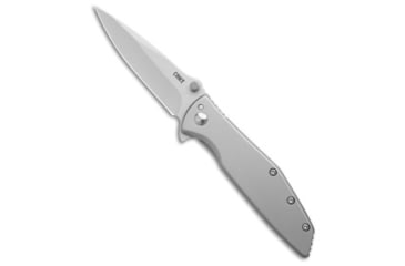 Image of Crkt CRKT Slag Spring Assisted Frame Lock Knife Stainless Steel 3" Bead Blast, Silver, D2, adult, BHQ-226884