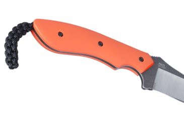 Image of CRKT Spit Fixed Blade Knife, 2.29in, 5Cr15MoV Stainless Steel Blade, Drop Point Blade, Orange G10 Handle, 2399